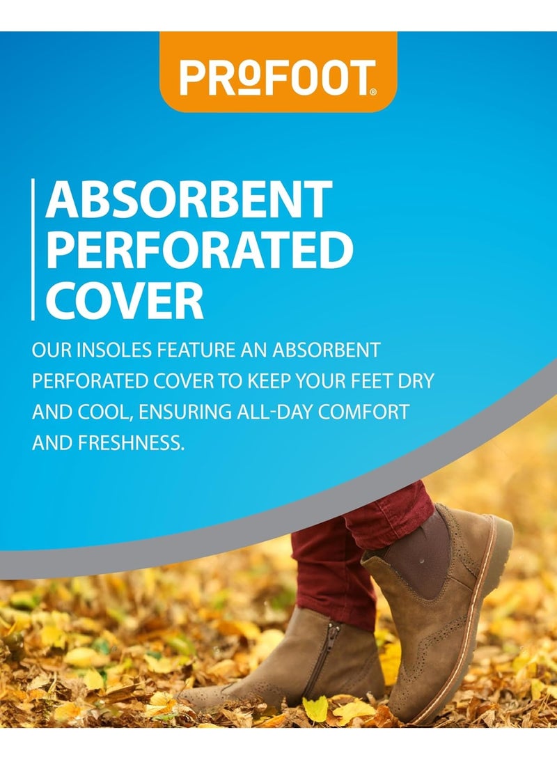 ProFoot All-Day Comfort Insoles With Anti-Bacterial Protection 1 Size Fits All Two Pairs - Image 4